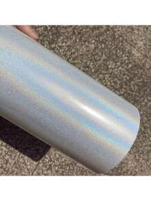 1 Roll Rainbow Holographic White Car Wrap Vinyl Film, Self-Adhesive, Waterproof, UV-Resistant, Suitable For Vehicle Exterior And Interior Decoration, High Temperature Resistant, Applicable To Various Car Models, Exquisite Appearance - One Size Fits All - View 16