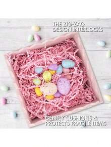 每包50克/100克/450克彩色碎纸，礼品盒填充物，婚礼生日派对装饰 - 皱纹纸屑，多色皱纹纸屑填充物，波浪纸条，拉菲草纸屑，适用于礼品盒、水果篮、节日篮、创意彩蛋装饰、礼品篮内衬、婚礼中心装饰品、生日包装缓冲垫、情人节、新年、伴娘礼物和手工项目 - A - 查看 2