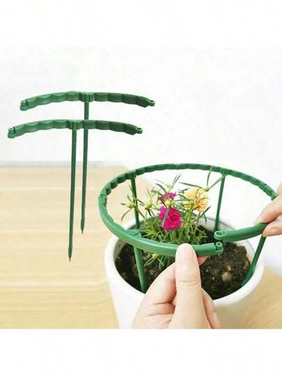 4/2pcs Plastic Semi-Circle Plant Stand, Suitable For Supporting Small Potted Plants And Flowers (Suitable For Small Plants, Please Do Not Purchase If You Mind)