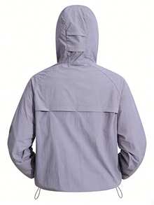 Men's Lightweight Summer Jacket, Outdoor Fishing, Vacation, Travel, Beach - Mauve Purple - View 5