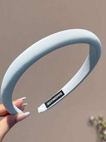 1 cái/4 cái Băng đô cài tóc bằng thun mềm mại, họa tiết kẻ sọc và caro xanh denim, thích hợp để sử dụng hàng ngày, không làm hư tóc. - Nhiều màu - Xem 7