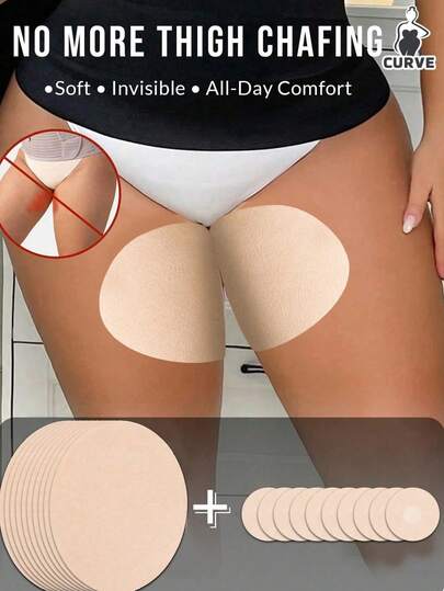 Băng quấn đùi chống ma sát cỡ lớn, miếng bảo vệ đùi co giãn unisex, miếng bảo vệ đùi trong suốt, vô hình, phù hợp cho mọi mùa.
