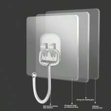 1/10 chiếc Móc Treo Tường Trong Suốt Chịu Lực Cao, Chống Thấm Nước, Không Cần Khoan, Giá Để Đồ, Móc Treo Hút Chân Không Mạnh Mẽ, Không Cần Đóng Đinh, Giá Sắp Xếp Đa Chức Năng Cho Nhà Bếp, Phòng Tắm, Tủ Lạnh, Lắp Đặt Dễ Dàng, Món Quà Thiết Thực Cho Ngày Của Mẹ/Ngày Của Cha - Nhiều màu - Xem 12
