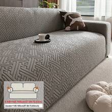 1pc Qinglin Sofa Cover, Versatile Full Coverage Sofa Slipcover For All Seasons, Non-Pilling, Removable And Machine Washable, Dust-Proof, Anti-Slip Sofa Cushion Cover - Dark Grey - View 7