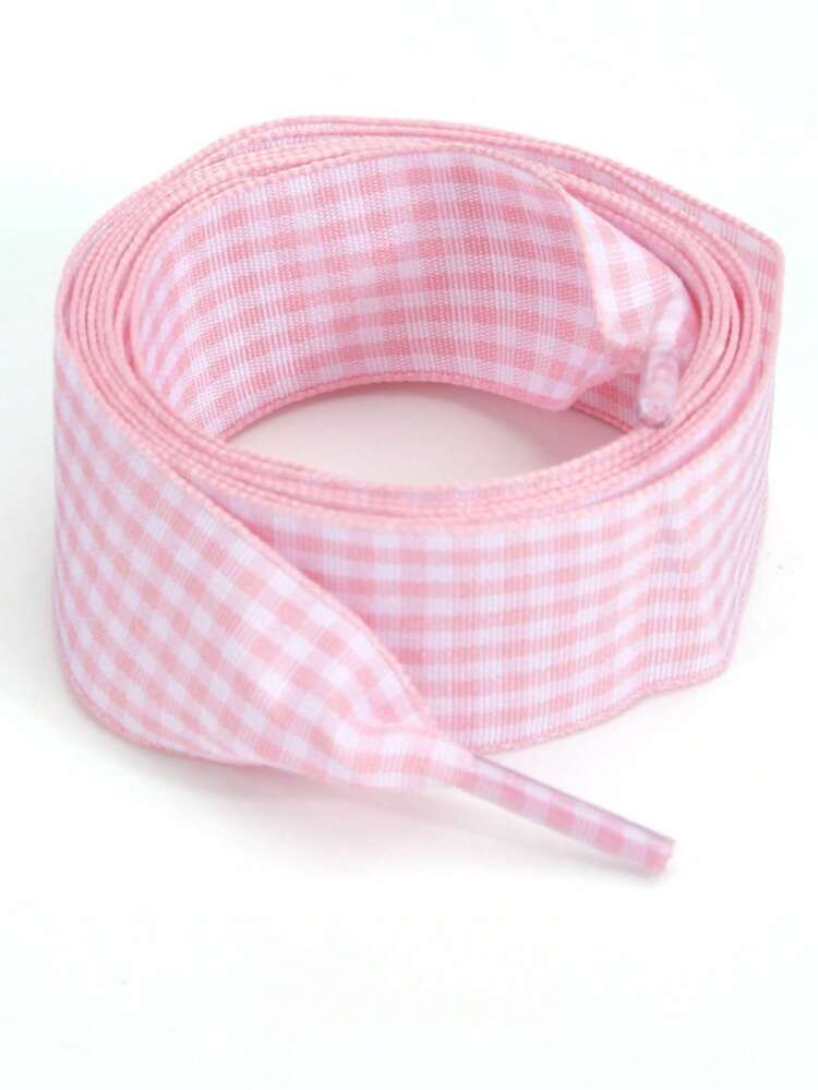 1 Pair/2pcs 120cm Length British Style Fresh Plaid Colorful Shoelaces, Suitable For Oxfords, Racing Shoes, Canvas Shoes, Sneakers - Multicolor - View 8