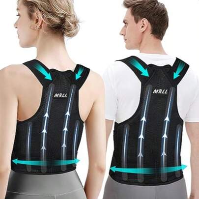 MRLI Posture Corrector Back Corrector For Women And Men: Back Support Belt For Straight Back – Comfortable Breathable And Adjustable Back Support (M)