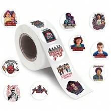 1 Roll Themed Roll Stickers, Popular Film And Television Creative Peripheral Decorations, Hand Account Books, Desk Stickers, The Perfect Holiday Gift, A Present For Fans And Friends(Random Style) - Multicolor - View 1