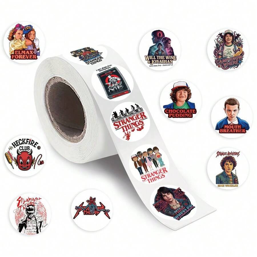 1 Roll Themed Roll Stickers, Popular Film And Television Creative Peripheral Decorations, Hand Account Books, Desk Stickers, The Perfect Holiday Gift, A Present For Fans And Friends(Random Style) - Multicolor - View 1