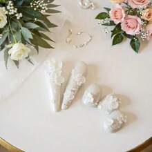 3D Silicone Nail Mold Phalaenopsis Flower Design Sweet Butterfly Orchid DIY Manicure Template Carving Nail Art Tools - Multicolor - View 5