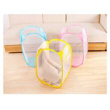 1pc Pop-Up Mesh Laundry Basket, Foldable Portable Laundry Basket, Foldable Dirty Clothes Storage Basket, Household Storage Basket For Socks, Underwear, Toys, And Miscellaneous Items - Màu đỏ - Xem 11