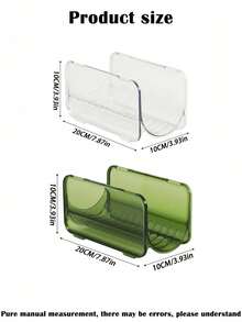 1/2 piezas Estante de almacenamiento de escritorio transparente de acrílico, adecuado para el tocador del baño para guardar secador de pelo, rizador, herramientas de belleza - Multicolor - Ver 8