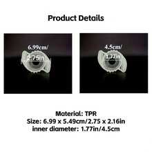 2个透明橡胶门把手套，防滑硅胶门把手保护套，带减震功能，易于开启，装饰性门把手，适合关节炎患者和老年人，家居安全装饰 - 彩色 - 查看 2