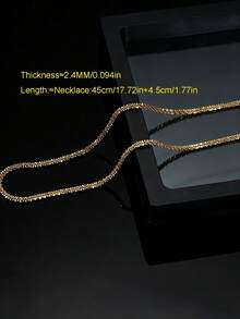 CVNANA 1 Miếng Lung linh Bầu trời đầy sao Thiết kế Dây chuyền Dành Cho Nam Và Nữ , Thép Titan Xương quai xanh Chuỗi Cặp đôi Áo len Chuỗi Có thể điều chỉnh - Vàng - Xem 8