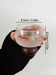 1 chiếc cốc thủy tinh đế gỗ cao cấp, kiểu dáng retro, thích hợp làm cốc cocktail, cốc rượu trái cây, cốc đồ uống, cốc cà phê, cốc trà chiều tinh tế, cốc nước văn phòng, cốc trà khách phòng khách. - Nhiều màu - Xem 2
