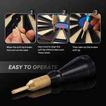 Ferramenta de Remoção de Ponta de Dardo HUANQU - Cores Múltiplas Disponíveis (Branco/Vermelho/Preto) - Design, Remove Facilmente Pontas de Dardo Quebradas Sem Danificar o Quadro de Dardo - Presente Perfeito para Jogadores de Dardo (Dia dos Namorados, Páscoa, Ano Novo, Dia dos Pais), Acessórios de Dardo, Extrator de Dardo, Design de Ferramenta Simples, Construção Resistente - Multicolorido - Visão 12