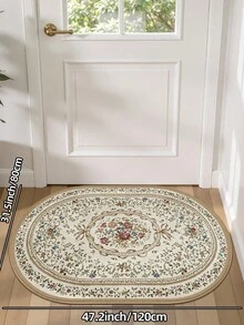 DAJIANG 1件装欧式复古花卉图案门垫地毯，可水洗现代地毯，适用于卧室、玄关和客厅，欢迎垫，走廊地毯，柔软防滑，可机洗，厨房垫，适用于门厅、卧室和办公室，节日装饰房间，玄关地毯，走廊地毯，秋季，冬季，卧室装饰，秋季装饰，地毯，万圣节，感恩节装饰，圣诞节装饰，厨房地毯 - 彩色 - 查看 21