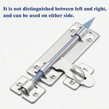 Stainless Steel Door Latch With Padlock Hasp - Heavy Duty Sliding Bolt Lock - Weather-Resistant And Anti-Rust, Ensure Home Security - Easy To Install - View 9