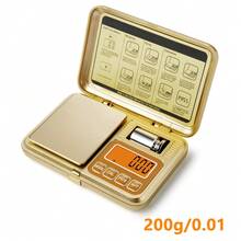200克/0.01克电子口袋秤，电子克秤，迷你珠宝秤，带50克卡路里砝码，适用于食物、珠宝、硬币、小物件、咖啡等。 - 彩色 - 查看 9