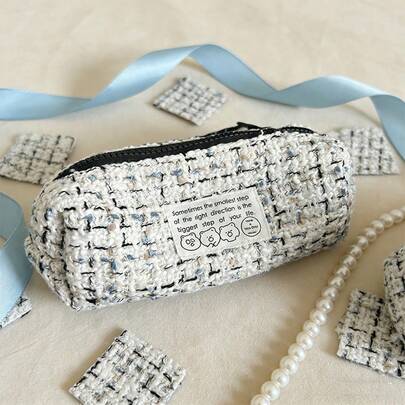 Tweed Hair Accessories & Cosmetic Bag Set, Versatile Elegant Headpiece Gift Box