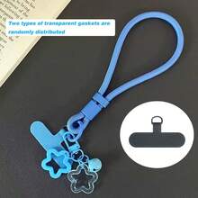 1pc Minimalist Adjustable Short Strap Buckle Lanyard, Phone Lanyard, Water Bottle Holder, Key Chain, Wrist Strap With Pad - Multicolor - View 35