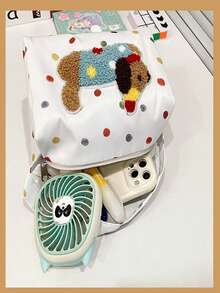 1pc New Arrival Cute Rainbow Dachshund Design Cosmetic Bag, Travel Pouch, Storage Organizer - View 5