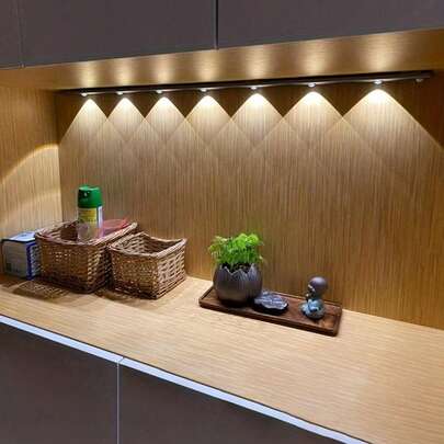 Rechargeable LED Motion Sensor Light, Self-Adhesive, Wireless, Cordless, Suitable For Cabinets, Shoe Racks, Entryways, 3 Color Options, Cat Eye Design, Decorative Lighting, Indoor & Outdoor Use. Essential Home Decor For Kitchen, Bedroom And Closet.