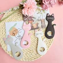 1 Dụng cụ mở nắp chai hình mèo dễ thương (Đen, Hồng, Xám, Trắng) - Dụng cụ mở nắp chai bia sáng tạo, dụng cụ nhà bếp, móc nam châm gắn tủ lạnh dùng cho gia đình, quán bar và các bữa tiệc (Đen, Hồng, Xám, Trắng) - Nhiều màu - Xem 2