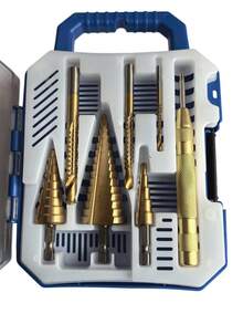 6pcs Titanium Coated High Speed Stepped Drill Bit Set, High Precision Titanium Alloy Countersink Drill Bits, Multi-Size, Multi-Purpose Drilling Tool For Wood, Metal And Plastic Materials, Ideal For Woodworking, Metalworking And Home Improvement - Gold - View 11