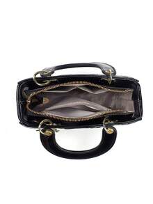 Retro Umhängetasche mit Krokodilleder-Textur, multifunktionale Umhängetasche mit großer Kapazität, modisches Design, neue stilvolle kleine quadratische Handtasche, Umhängetasche geeignet für Ausflüge, Reisen, Einkaufen, modische Farbblock Umhängetasche, Umhängetasche mit Lässig-Luxus-Großraumkapazität, Schultergurt oder Umhängetasche, modische Tasche als Geschenk zum Valentinstag - Verschiedenfarbig - Übersicht 5