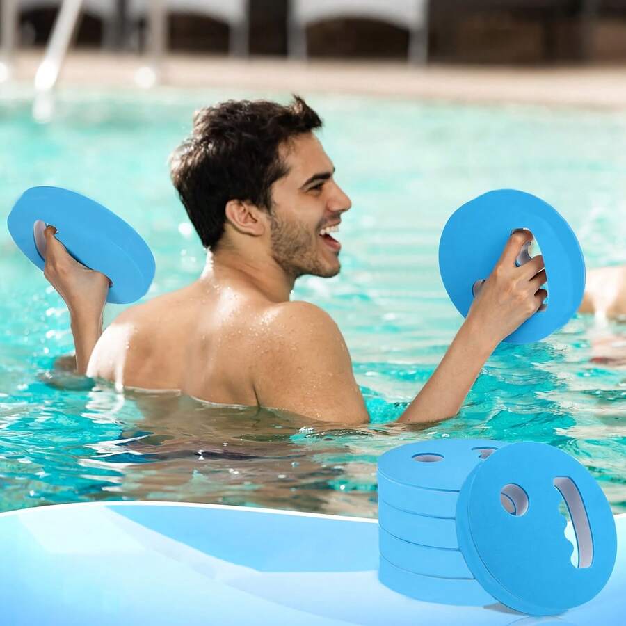 Swim Training Aid Equipment: Balance Float, Manual Paddle Strengthener, Thickened Kickboard For Leg Workout, And Wrist Support Hand Float, Beach Essentials, Pool Float - 彩色 - 查看 1