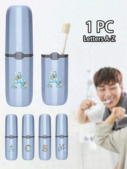 1 قطعة حامل فرشاة أسنان محمول بطبعة أبجدية بحرية من A إلى Z، يحافظ على نظافة فرشاة أسنانك للاستخدام في أي وقت وأي مكان! رف فرشاة أسنان للسفر، غطاء كوب فرشاة أسنان محمول، مناسب للسفر والتخييم والرحلات العمل والمدرسة، كوب فرشاة أسنان متعدد الوظائف، كوب غسيل للسفر، مجموعة تخزين فرشاة أسنان ومستلزمات الحمام، صندوق تخزين مستلزمات الحمام بتصميم بسيط، ضروريات السفر، اكسسوارات الحمام، بضائع المنزل والتخزين