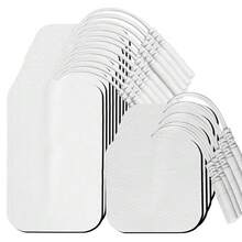 Miếng dán điện cực TENS, miếng dán EMS tự dính dùng cho máy kích thích cơ điện EMS, máy mát-xa, đầu nối chân 2.0mm, dây dẫn, vải không dệt, miếng vá thay thế. - trắng - Xem 2