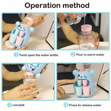 1个可爱卡通兔子迷你饮水机，儿童礼物，冷/温水果汁牛奶饮水机，仿真厨房玩具套装 - 彩色 - 查看 9