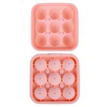 Forma de Gelo de Silicone em Formato de Bola de Futebol da Copa do Mundo 2026, Forma de Gelo de Silicone com 9 Cavidades, Fabricante de Bolas de Gelo Redondas, Forma de Gelo - Multicolorido - Visão 13