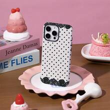 波点图案防泛黄手机壳 | 简约少女风 | 适用于 17/17Air/17Pro/17Pro Max/16/7/8/11/12/13/14/15/X/XR/Xs/Plus/Pro/Pro Max/SE2，以及三星 Galaxy S23 Ultra/S24 FE/S25 Edge/S26 Plus - 彩色 - 查看 5