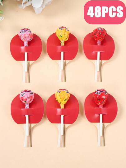 48 chiếc thiệp hình vợt bóng bàn dùng làm kẹo mút, thiệp trang trí kẹo, thiệp bao bì kẹo mút thiết kế hình vợt bóng bàn, đồ dùng đóng gói quà sinh nhật, đồ trang trí tiệc sinh nhật chủ đề bóng bàn, thẻ quà tặng chủ đề thể thao, đồ trang trí tiệc mừng em bé, đồ dùng tiệc sinh nhật, quà tặng sinh nhật, quà lưu niệm tiệc.