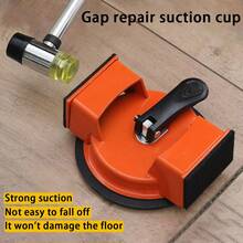 双头铁质地板裂缝修复吸盘工具 + 6 片打击垫 - 加固吸盘，适用于瓷砖、木纹、PVC、瓷砖、玻璃地板 - 专业家用工具箱地板工具套装 - 1set(1個吸盤工具+6片敲擊墊片) - 查看 1
