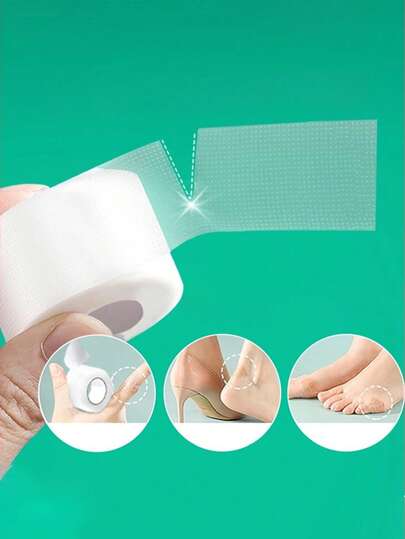 1/2/3卷装水泡贴，泡沫胶带，用于防止脚后跟摩擦，足部护理水泡贴，减少手脚摩擦疼痛，适用于女士高跟鞋、女士平底鞋和男士运动鞋，春、夏、秋、冬日常使用，返校用品，节日礼物