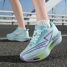 Giày thể thao lưới thoáng khí dành cho nữ, giày chạy bộ nhẹ, giày thể thao học sinh, giày thường ngày unisex. - Màu tím - Xem 7