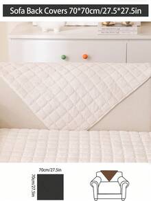 1个加厚绒面沙发垫，简约现代风格，四季皆宜，宠物友好，防刮防滑，可机洗 - 米色 - 查看 8