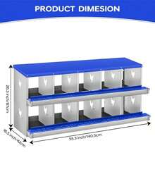 Egg Handling Supplies - Blue 10-compartment - View 2