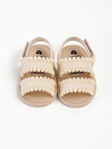 Newborn/Infant Girls' Soft Bottom Retro Sandals, Infant First Walking Shoes, Kindergarten Footwear - Beige - View 10