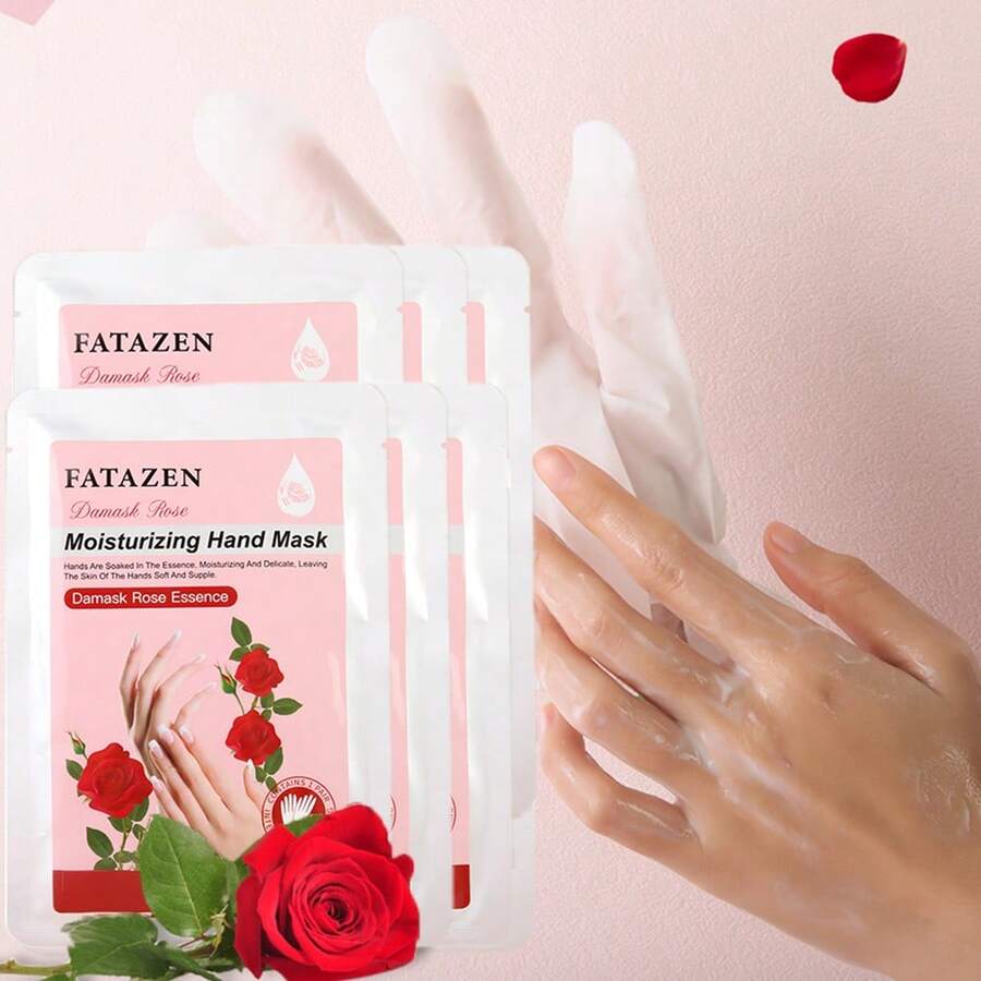 FATAZEN 6片装保湿手膜，软化老茧，提亮肤色，滋养指甲，强韧指甲，日常护理，保持指甲健康。