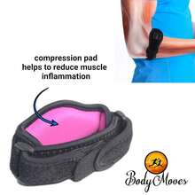 BodyMoves Tennis Elbow Brace (2pcs) Plus Hot And Cold Ice Pack Support Gear For Sports Daily Use To Reduce Joint Pain And Treat Tendonitis Bursitis, Basketball Golfers Elbow, Gym - Hồng thể thao - Xem 3