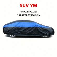 190T Polyester Car Cover With Reflective Strips, Universal Waterproof Sunshade Protection For Sedan Cars - Car Cover - View 14