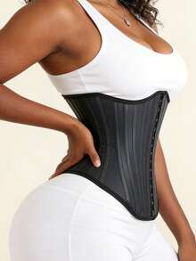 1pc Latex Waist Trainer With 25 Steel Bones, For Weight Loss And Body Shaping, Suitable For Exercise - Multicolor - View 4
