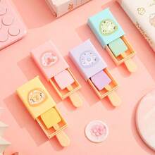 1pc Random Ice Cream Shaped Eraser, Funny Magic Box Eraser, Cute Cartoon Ice Cream Eraser, Portable Student Gift - Eraser - View 4