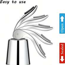 Bộ 2/4 nút đậy chai rượu bằng silicon tái sử dụng - Phụ kiện bảo quản đồ uống lý tưởng, quà tặng Giáng sinh. - Nhiều màu - Xem 4