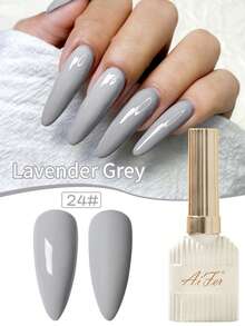 AiFer 15毫升/瓶 40色指甲油凝胶 - 色彩鲜艳持久，适用于女士美甲沙龙和DIY美甲，专业LED光疗固化，防脱落，光泽亮丽，是美甲爱好者的完美礼物 - 淺灰色 - 查看 2