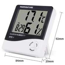 LED Thermometer Thermohygrometer Multifunction Electronic Clock Temperature Humidity Meter Home Weather Station With Alarm C6BV - Type 7 - View 10